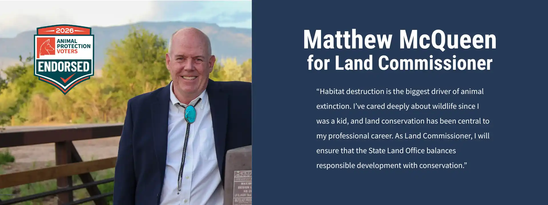 Matthew McQueen for Land Commissioner